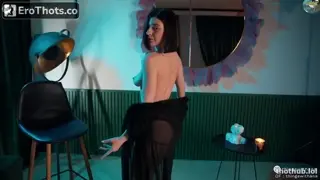 thingswithana topless black lingerie
