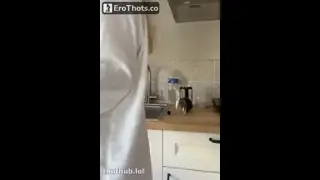Katie - Best Boobs on OF - Kitchen Strip