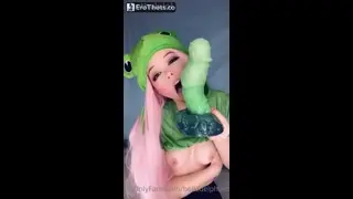 Belle Delphine Green dildo