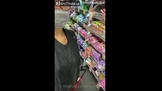 Asian Exhibitionist Flashes In Store
