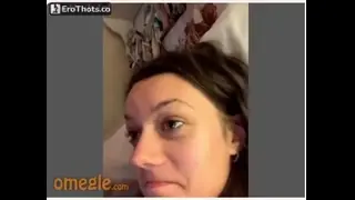 Adorable Omegle girl playing with her dildo