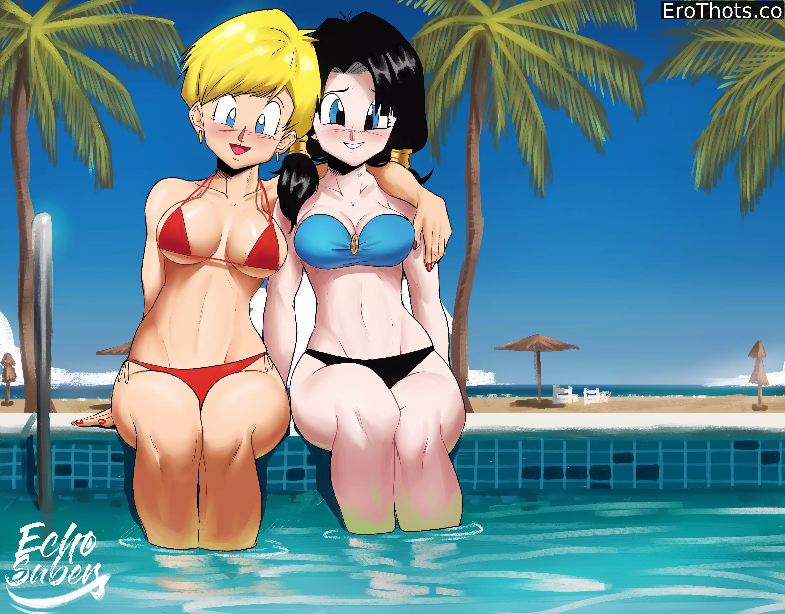 Dragon Ball Z Erasa - Erasa and Videl [Dragon Ball] (Echo Saber) - EroThots